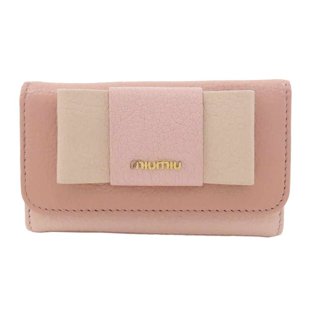 Miu Miu Ribbon Key Case Wallet Leather - Picture 11 of 11